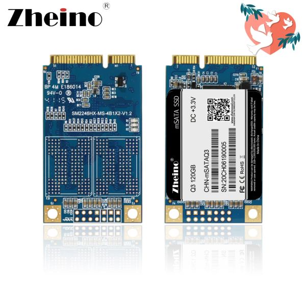 Unidades Zheino MSATA SSD 64GB 120GB 240GB 480GB 1TB SSD TLC SATAIII MLC Distinidad de estado sólido interno para portátiles mini PC tableta PC PC