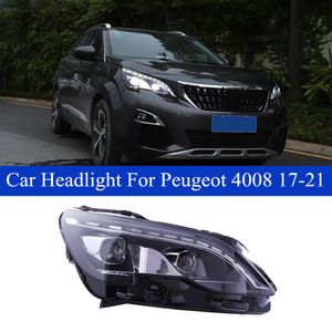 DRL clignotant phare de voiture pour Peugeot 4008 5008 LED assemblage de phares diurnes Angle de faisceau élevé oeil accessoires automobiles 2017-2021