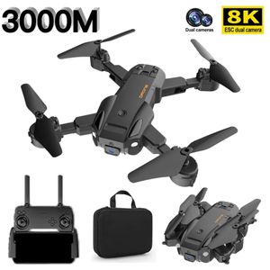 Dron GPS 5G 8K HD Drone professionnel double caméra WIFI FPV évitement d'obstacles pliant quadrirotor hélicoptère RC Distance 3000M