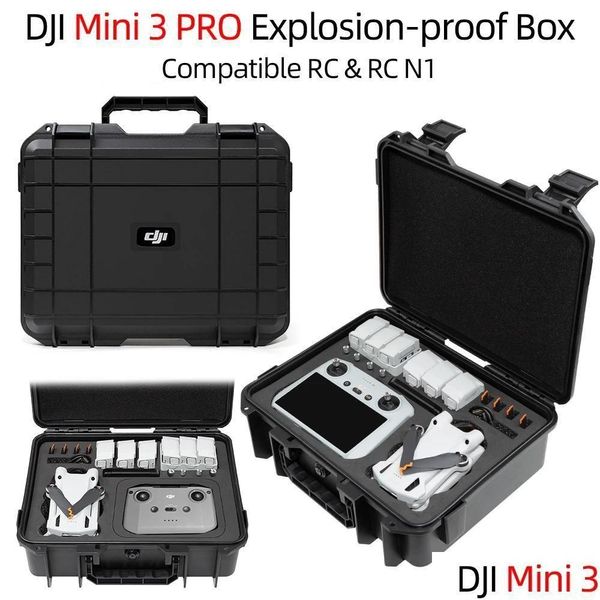 Accesorios para drones para Dji Mini 3 Caja de almacenamiento Maleta portátil Cáscara dura Pro Cámaras de entrega a prueba de explosiones P O Drones Dhwpl Dh137