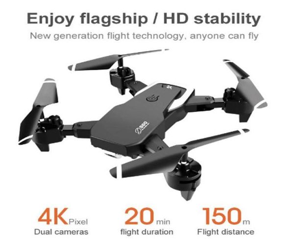 Drone Toy Drone Cámara dual Cámara gran angular Wifi Fpv Altura plegable Mantenga Quadcopter con cámara 4k Nueva llegada Drone de largo alcance7873929