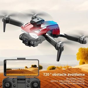 Drone WIFI FPV con 2 cámaras con ajuste servo, función para evitar obstáculos por infrarrojos en los cuatro lados, posicionamiento de flujo óptico y dron sin escobillas