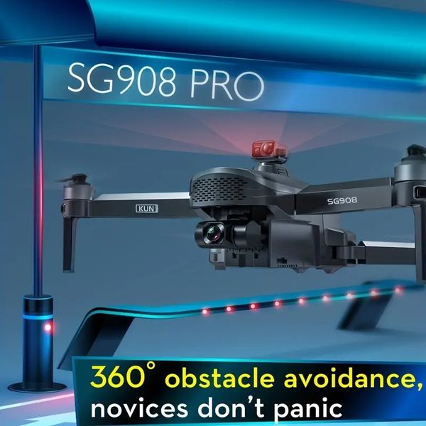 Drone avec caméra 4K pour adultes - Quadricoptère RC avec retour automatique, suivez-moi, moteur sans balais, vol circulaire, vol au point de cheminement, maintien d'altitude, mode sans tête, vol long