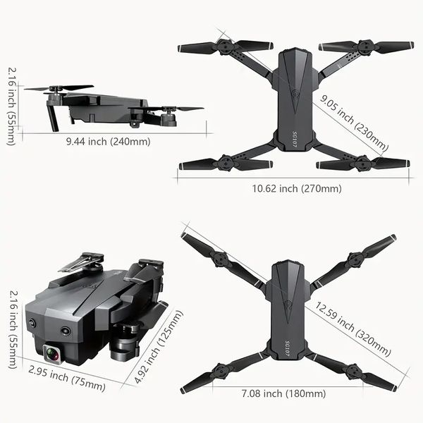 Drone avec double caméra haute définition, vol stationnaire stable, vol de trajectoire, geste pour prendre des photos, suivi intelligent, position du flux optique