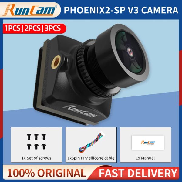 DRONES 1/2 / 3PCS Runcam Phoenix 2 SP V3 CAMERIE FPV 4: 3/16: 9 PAL / NTSC 1500TVL pour RC FPV Freestyle Racing Long Range Drone Quadcopter