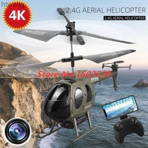 Drones 2.4g 4ch télécommande aérienne hélicoptère RC avec caméra 4K HD lumières Led maintien d'altitude contrôle de téléphone RC Drone Aricraft Kid jouets YQ240201
