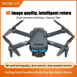 Drones 2022 NIEUW LSXT9 Drone 4K HD Dual Camera Foldable RC Drone FPV Hoogte Houd Quadcopter -drone met batterij voor kinderen