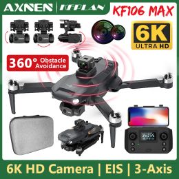 DRONES 2022 NOWY KF106 MAX DRON GPS 6K Profesjonalny 3osiowy Gimbal HD 4K 8K Dron 5G WiFi FPV Zdalnie Sterowany Quadcopter Drony