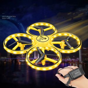DRONES 2022NEW RC Mini quadcopter Induction Drone Smart Watch Téléténtiel Gesture Aircraft UFO Contrôle de la main Drone Altitude Hold Kids