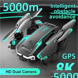 Drones 2023 Drone 8K 5G GPS professionnel HD double caméras aériennes P Ographie évitement d'obstacles hélicoptère à quatre rotors Rc Distance 5000M Dhu1Y