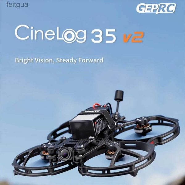 Drones 2023 GEPRC CineLog35 V2 analogique 6S avec caméra Caddx Ratel2 GPS 3,5 pouces FPV Drone TBS Nano RX ELRS 2,4G Récepteur F722-45 AIO YQ240213
