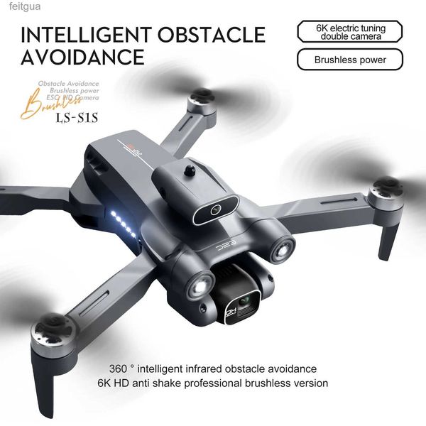 Drones 2023 Nuevo gesto de mano Fotografía Drone 4K Cámara dual HD Motor sin escobillas profesional Quadcopter plegable RC Juguetes para niños Regalo YQ240211