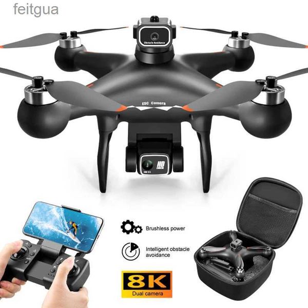 Drones 2023 Nuevo Profesional S116 MAX Drone GPS 8K WIFI FPV Cámara 360 Evitación de obstáculos Motor sin escobillas RC Quadcopter Mini Dron Juguete YQ240211