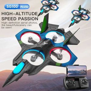 Drones 2023 nouveau SG100Plus RC Drone double caméra photographie aérienne 2.4GHz fréquence un clic Photo hélicoptère moteur sans brosse garçon jouets YQ240217