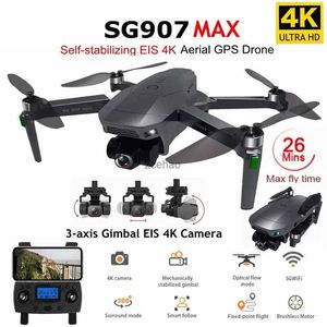 Drones 2023 nouveau SG907 MAX GPS Drone professionnel avec 5G WiFi EIS 4K caméra trois axes cardan sans brosse RC quadrirotor FPV Dron VS SG906