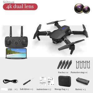 Drones 2023 Quadcopter E88 Pro WIFI FPV Drone avec grand angle HD 4K 1080P caméra hauteur tenir RC pliable Dron cadeau jouet YQ240213