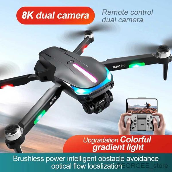 Drones 2023 RG100 8k Drone GPS Posición de cuatro lados Obstáculo Evitar Quadcopter HD Lente dual eléctrica Profesional actualizado UAV RC 5000M