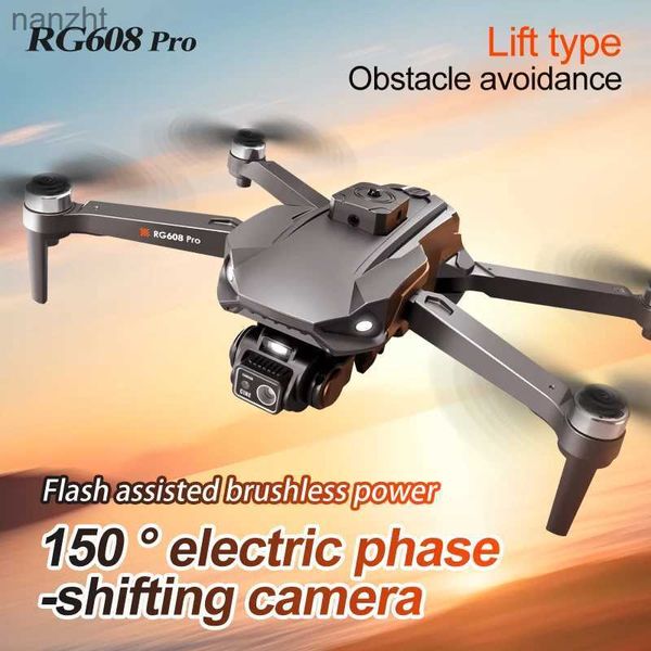 DRONES 2024 NOUVEAU RG608PRO RC DRONE DRONE Évitement du drone Drone Optical Flow Dual Camera Aircraft Vision Night Vision Aension Aérien RC Aircraft WX