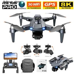 DRONES 203 HOT RG106 et RG106PRO DRONE 8K GPS PROFESSIONNEL 3KM Four Helicopter Camera Drone Motor sans balais à 3 axes 5G WiFi FPV RC Drone Toy S24513