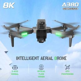 Drones Cardan 3 axes flux optique vol stationnaire GPS positionnement dron professionnel meilleure vente drone professionnel A380 drone avec caméra 8K