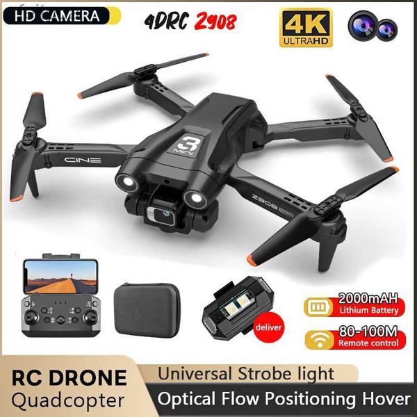 Drones 4DRC Mini RC Drone Quadcopter 4K double caméra 2.4G WIFI évitement d'obstacles professionnel Dron jouet avec lumière stroboscopique YQ240211