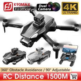 Drones 4K HD Cámara dual Drone Motor sin escobillas GPS 5G Wifi 360 Evitación de obstáculos Quadcopter plegable K90 Max Professional RC Dron Toys