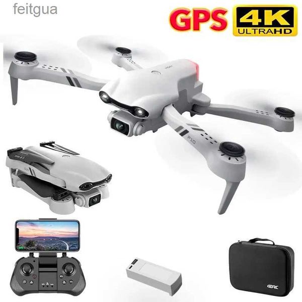 Drones 4K HD double caméra avec GPS 5G WIFI grand Angle FPV Transmission en temps réel Distance RC 2km Drone professionnel YQ240213