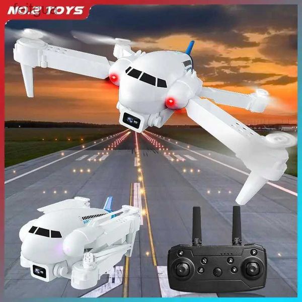 Drones 4K HD Mini RC Drone Aviones plegables Fotografía aérea Control remoto inteligente Quadcopter Avión de pasajeros Luz Regalo para niños Juguete YQ240211