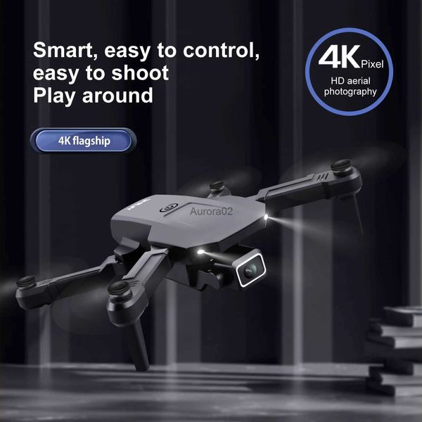Drones 4K Espectáculo de luces S68 Cool Black Mini Drone HD Cámara dual Fotografía aérea Control remoto plegable Aviones de cuatro ejes Regalo YQ240217