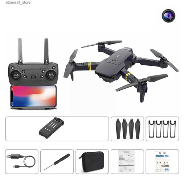 Drones 4K Toy E58 Drone WIFI FPV avec caméra grand angle Mode de maintien Bras pliable RC Quadcopter X Pro RTF Drone Cadeaux Dropshipping Q231108