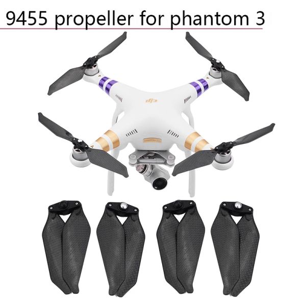 DRONES 4PCS PRIPS PLACE PLACE POUR DJI Phantom 3 Phantom 2 Blades de réduction du bruit 9455 ACCESSOIRES DRONNÉS SHAPILAGE