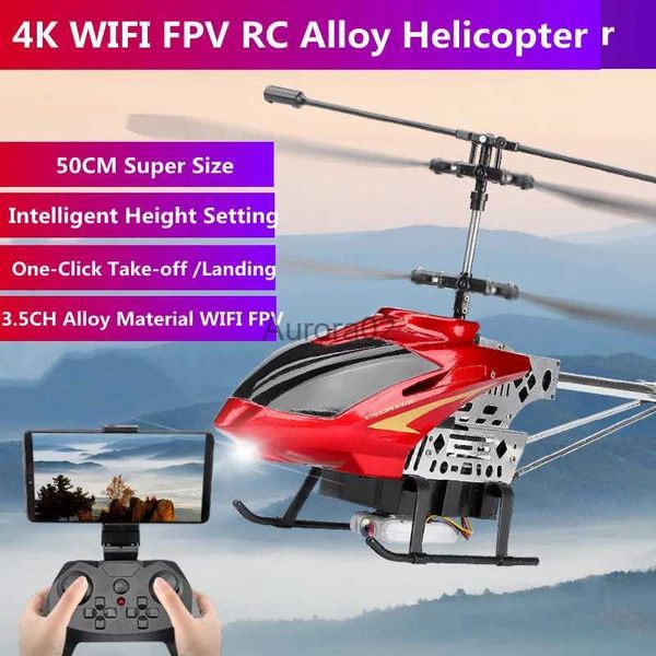 Drones 50cm Big 4K Caméra WIFI FPV RC Hélicoptère 3.5CH Alliage Hauteur Réglage Une Clé Retour Photographie Aérienne Télécommande YQ240217