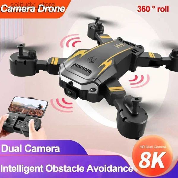 Drones 8K HD S6 2 caméra Drone 4 voies automatique évitement d'obstacles 360 photographie aérienne roulante Quadcopter pour cadeau de voyage Q240308