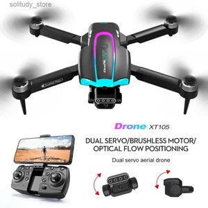 Drones 8K HD XT105 Drone sans brosse caméra MINI double objectif évitement d'obstacle photographie aérienne quadrirotor pour voyage en plein air Q240308