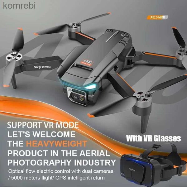 Drones AE10 Drones 8K GPS 90 Cámara ajustable Motor sin escobillas Mini Drone plegable con VR Fotografía aérea Quadcopter RC Helicóptero 24313