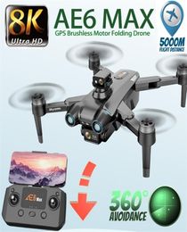 Drones AE6 Max Drone 4K 8K HD Camera GPS 5G FPV Visuele obstakels vermijden Professionele borstelloze motor Quadcopter RC Dron-speelgoed 2214435858