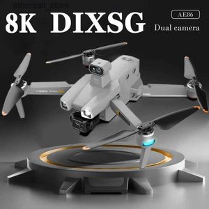 Drones AE86 Drone 8K HD Dubbele camera FPV 3-assige Anti-Shake Gimbal Obstakel vermijden Borstelloze motor Helikopter Opvouwbare RC Quadcopter Q231108