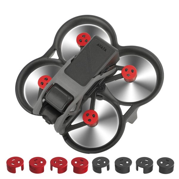 Drones couvercles de moteur en alliage d'aluminium pour boîtier DJI Avata protecteur léger 4 pièces/ensemble ensemble accessoires traités CNC noir/rouge