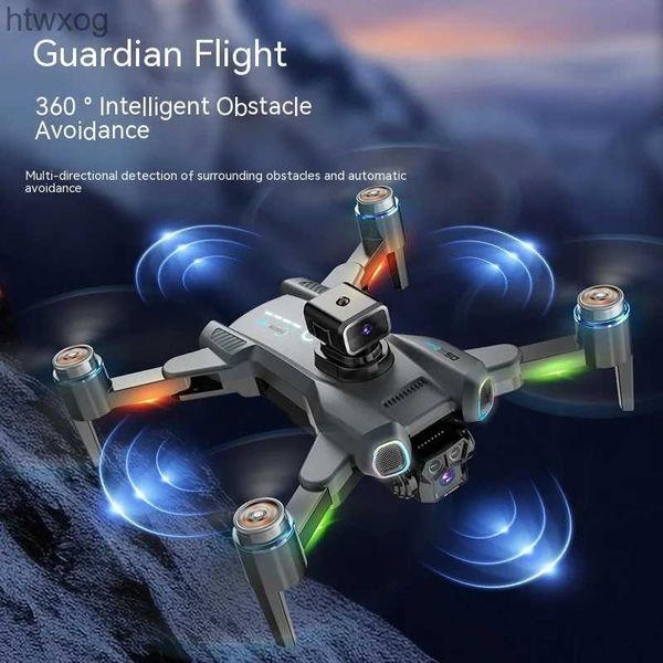 Drones Avion à moteur sans balais 4k, photographie aérienne Stable, lumières colorées, technologie noire, avion télécommandé, jouet pliable YQ240201