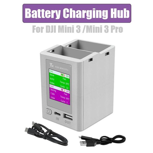 Drones Charging Hub pour DJI Mini 3 Pro / Mini 3 Battery Charging Hub Twoway Charger Butler Drone Accessoire