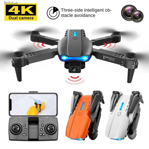 Drones Transfrontalier E99pro drone 4k HD photographie aérienne double caméra K3 quadrirotor trois côtés évitement d'obstacles télécommande aircr YQ240213