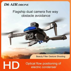 Drones D6 flux optique évitement d'obstacles photographie aérienne haute définition quadrirotor jouets d'avion radiocommandés pour enfants YQ240217