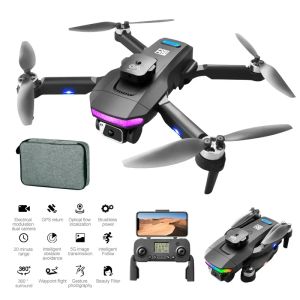 Drones D8 Pro GPS 360 ° Obstacles Évitement du quadcoptère Couleurs lumières gridient drone 8k hd caméra eis électronique moteur sans balais dron