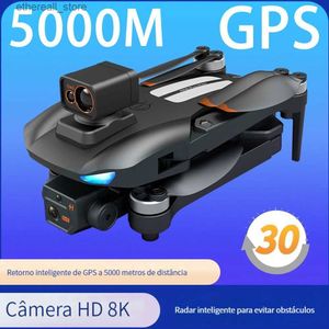 Drones DIXSG AE8 Pro Max GPS Drone 8K Profesional Dual HD Camera RC Helikopter Afstand 5KM Borstelloze Obstakel vermijden Quadcopter Speelgoed Q231108