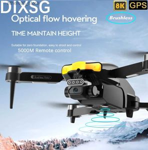 Drones DIXSG LS-XT105 2.4G WIFI FPV avec caméra HD à inclinaison panoramique à deux axes 6K 22 minutes de temps de vol Drone RC pliable sans brosse Quadcopter RTF Q231108