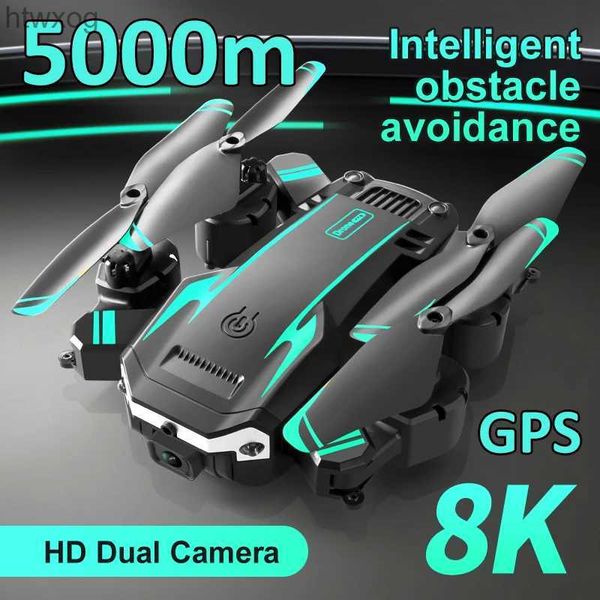 Drones Drone 8K 5G GPS Quadrotor hélicoptère RC Distance UAV professionnel double caméra flux optique HD évitement d'obstacles aériens 5000M YQ240201