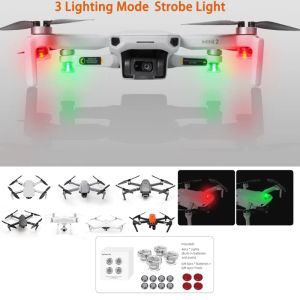 Drones Flash Strobe Strobe Lámpara Noche de vuelo para DJI Mavic Air 2 Mavic Mini 2 SE Phantom 4 FIMI X8 SE Accesorios de drones