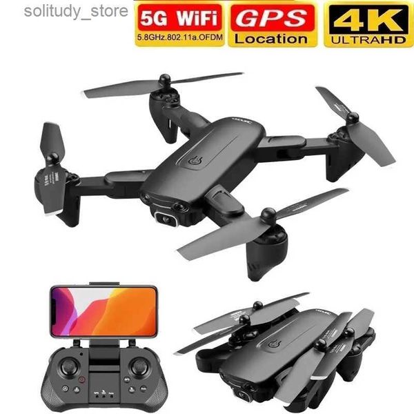 Drones Drone G 4K 5G WiFi vidéo en temps réel FPV quadrirotor vol pendant 25 minutes distance Rc 1000 mètres Drone double caméra grand angle haute définition Q240308