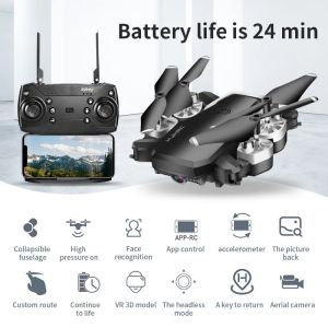 Drones drone Long Flight Time 4K groothoekcamera WiFi FPV dron quadcopter Hoogte bewaar drones met het beste cadeau voor kinderen