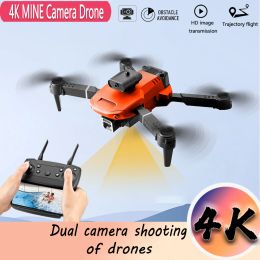 Drones E100 Drone con cámara FPV Control remoto Control remoto Dron 4K Mini Drone 360 ° Evitación de obstáculos Fouraxis Drone USB Drone